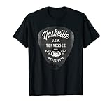 nashville music city chitarra mediatore vintage maglietta