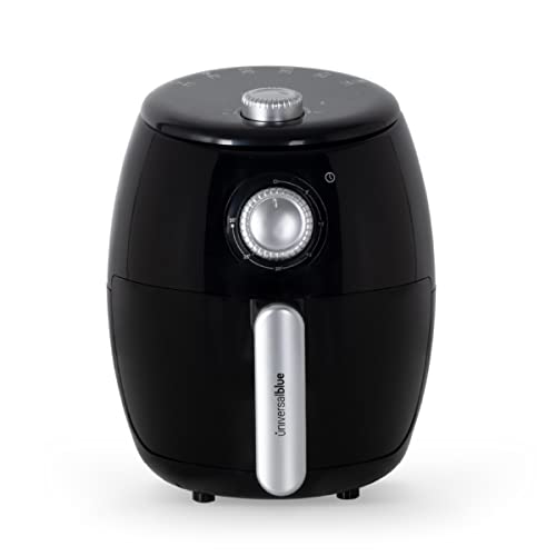 UNIVERSALBLUE Freidora de Aire 2 Litros | Air Fryer Sin Aceite Negra | Accesorios Aptos Lavavajillas...