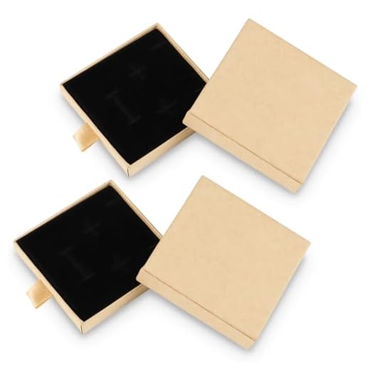 Opopark 2 Stücke Schmuck Box Schmuckkasten Schmuckschatulle Schmuck Organizers Schmuckaufbewahrung Schmuckbox Schachtel Geschenkbox für Armbänder Armreife Schmuck Geschenk(Hellbraun)