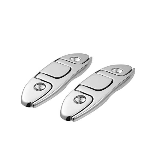 YUSOVE Boat Folding Cleat 4-1/2" 316 Stainless Steel Marine Flip Up Dock Cleat,Pack of 2
