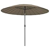 Dieser Sonnenschirm lässt sich dank des Kurbelmechanismus einfach öffnen und schließen