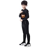 [Barifall] スポーツ インナー キッズ 上下セット コンプレッションウェア パワーストレッチ 長袖 スポーツ タイツ UVカット吸汗速乾 スキーウェア 子供用1021+1022*2set-bk-130