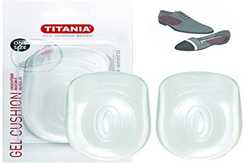 Titania Germany Heel Pads 1 pair - Slip Free & Easy Fit Protective Gel Cushions - Relieves Pain & Provides Comfort For Everyday Use