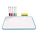 Small Whiteboard, Dry Erase Board with Markers, Small Dry Erase Board for Students, Double Sided Whi