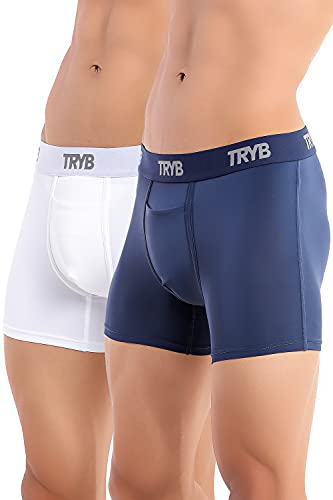 Image of TRYB Sports Underwear for Men | Stretchable Active Square Cut Trunks for Running & Gym Workout | Quick Dry, Breathable, Moisture Wicking & Anti Chafing | Sports Innerwear Boxers