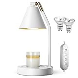 Candle Warmer Lamp, Timer & Dimmable Electric Candle Wax Melter with Adjustable Head & Heat, Aromati