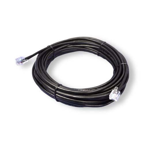 Thrifty Tech Telephone Modem Line Cord Cable, RJ11 Plug to Plug (5 Meter, Pack of 5)