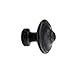 Benjamin Black Round Wrought Iron Cabinet Knob Pull 1.5