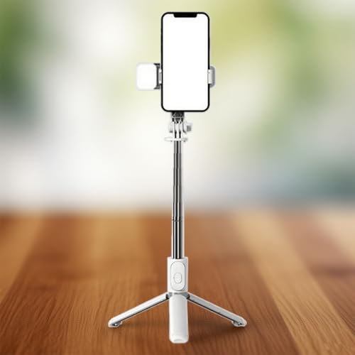 Trípode para teléfono móvil con soporte de mano retráctil para vlogging y video 3