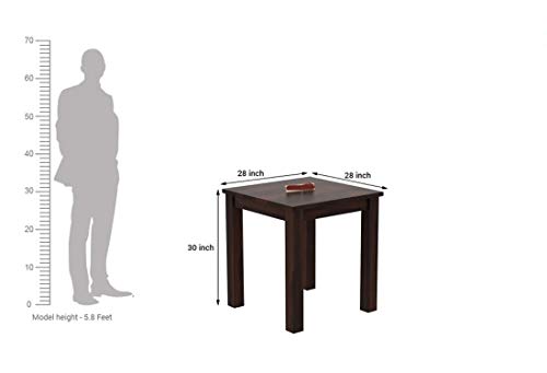 Image of Solid Sheesham Wood 2 Seater Dining Table Set with 2 Chair for Dining Room| Dining Chairs Set of 2 Living Room|Furniture Teak Wood Dining Table 2 Seater (Walnut Finish)
