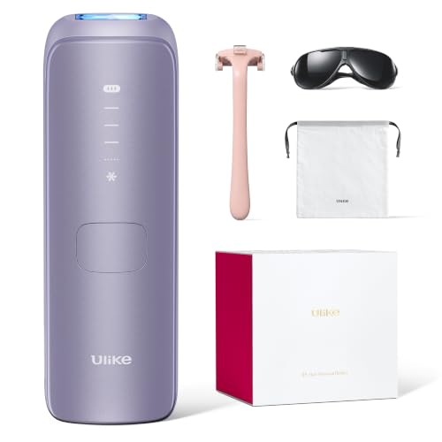 Ulike Air 4 IPL Hair Removal Device with Bikini Razor, Ice-Cooling Permanent Hair Reduction for Women and Men, USHR Mode, Nearly Painless At-Home Hair Removal in 10 Minutes