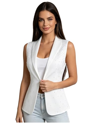 Chalecos sin mangas para mujer de vestir estilo casual elegante