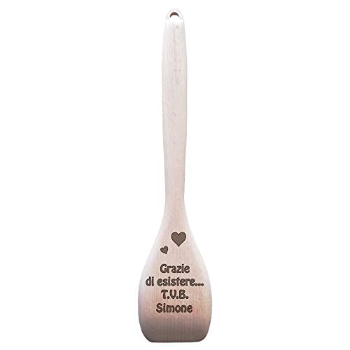 DaceStar Regalo Festa Della Mamma - Set da 5 Pezzi Accessori Cucina in Legno, Idee Regalo Mamma, Regalo Mamma Compleanno, Regalo per Mamma Originali, Regali Mamma, Cucchiai Cool Mom