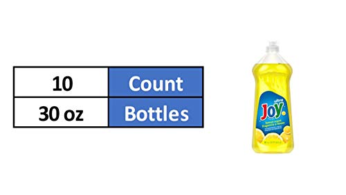 Joy Ultra Dishwashing Liquid, Lemon Scent, 10 Count, 30 Ounce Bottles #TOP2
