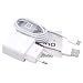 Produktbild Ladegerät für Original Huawei HW-090200EH0 2A QC Schnell Ladegerät + Micro-USB Kabel Schnellladegerät für Huawei P8 lite 2017, P8 Max, P2, P6, P7 mit mungoo Displayputztuch