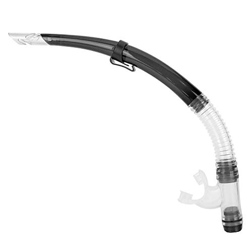 Uplory Snorkel,Snorkel Set Underwater Breathing Device Long Dry Scuba Snorkle,Adult Snorkels for Swim Training Oceanic Diving (Transparent Black) -  Uplorynrc41z6wex-11