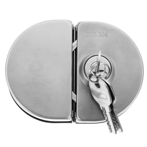NUOBESTY Pestillo De Puerta De Vidrio Con Manijas Dobles Cerrojo De Seguridad Llave Interior Cerradura De Puerta De Vidrio Cerradura De Seguridad Cerradura De Gabinete De Vidrio