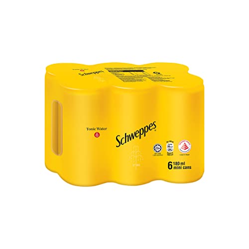 Schweppes Tonic Water Mini Cans 180 ml (Pack of 6)