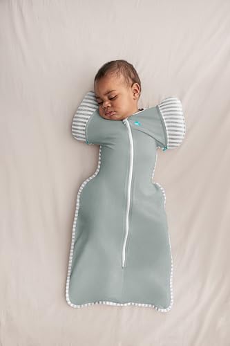 Image of Love to Dream Swaddle Up Transition Bag, Snug Fit, Zip-Off Wings, 1.0 Tog Suitable for Moderate Temperature 20-24C, Machine Washable & Double Zip for Easy Nappy Change, Deep Olive