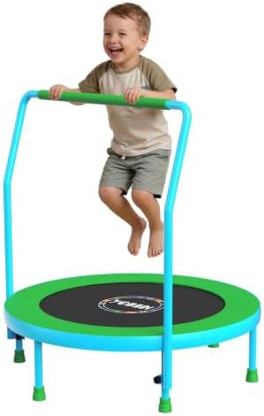YORIN 36″ Trampoline for Kids, Foldable Mini Trampoline with Foam Handle