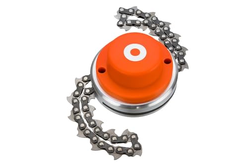 Disco Cadena Trimmer para Desbrozadora - Cabezal de corte Universal de alta Resistencia con Cadena - Accesorio profesional para cortar maleza, hierba y arbustos - Ideal para Jardinería