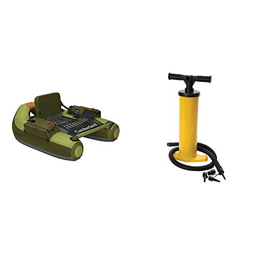 Classic Accessories Cumberland Inflatable Fishing Float with Inflatable Boat/Tube Hand Pump
