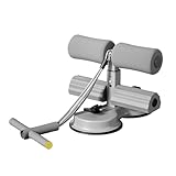 cdar Sit-up Assistant Bar with Resistance Band Abdominal Core Training Sit-up Foot Holder with Dual Suction Cups Home Gym Exercise Equipment Grey