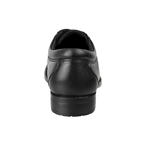 Image of Metro Men's Faux Leather Texture Panel Stylish Lace-up Formal Shoes
