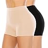 Seamless Shaping Boyshorts Panties for Women Tummy Control Shapewear Under Dress Slip Shorts Underwear (2 Pack Basic-3,S)