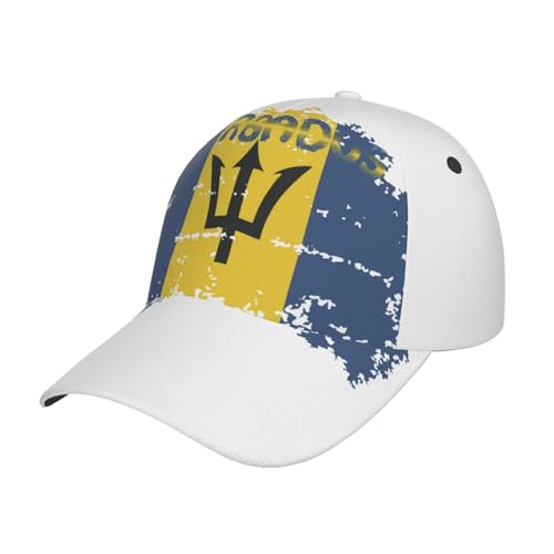 Oudrspo Casquette de Baseball de la Barbade, Casquette de Baseball pour Femmes et Hommes, Chapeau de la Barbade, Casquette avec Drapeau de la Barbade