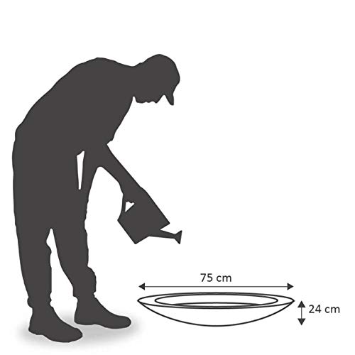 Vasart Terra Vaso de Flores Bowl, Rusty, 75x24cm