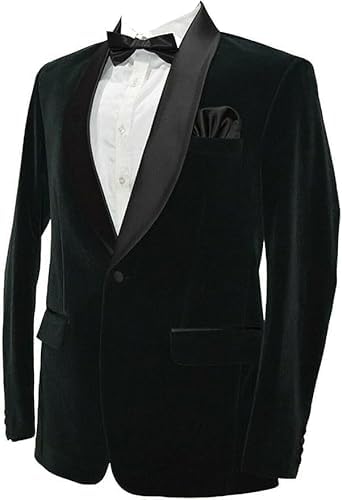 Men's Velvet Blazer Black Two Button Solid Slim Fit Blazer Sport Coat for Dinner Prom Wedding3