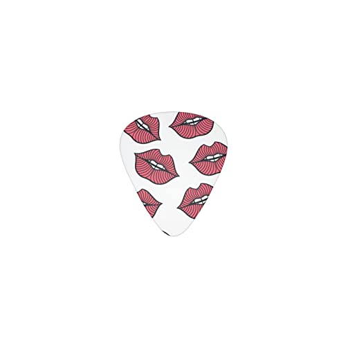 セクシー キス マグボトル ホワイト デザインギターピック guitar pick ティアドロップ型 エレキギター/アコースティックギター/クラシックギター/ベース等の練習に最適な12枚セット
