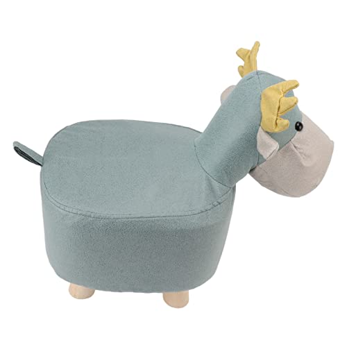 FQQWEE Banqueta de pé de animal pequena e macia para crianças, pufes fofos em forma de animal com pe
