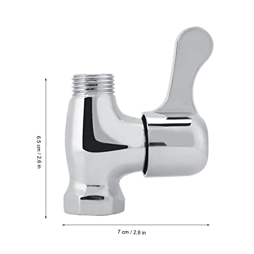 Hapivida Duschkopf Absperrventil Eckventil G1/2 Zoll Innengewinde zu G 1/2 Zoll Außengewinde Kupfer Wasserhahn Umlenkventil Bad Wasserhahn Wasserregelventil Warmwasserbereiter Zubehör für Küche