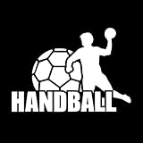 Wandtattoo Handball Ballsport Junge Spielzimmer Fitnesscenter 81x117,3cm Ausgestattet mit Transferfolien Set Extra Groß Weiß