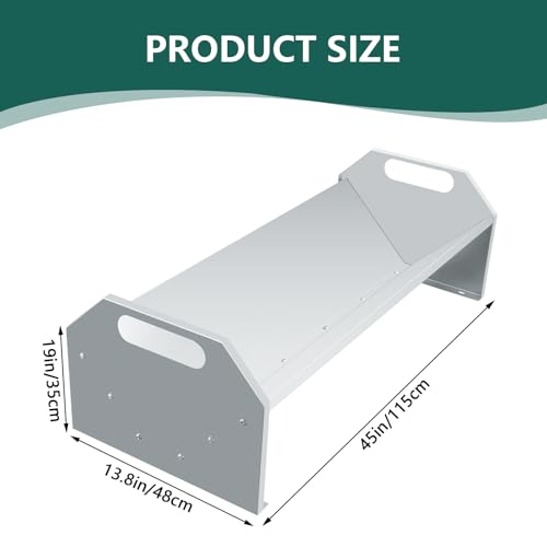 Portable 45\" Long Livestock Feeding Trough,Galvanized Steel 22 Gallon Capacity HorseTrough,Heavy-Duty Sheep Trough for Livestock for Horse, Cattle, Cow, Pig, Alpaca