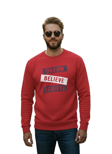 Image of Men Regular Fit Fleece ||Maroon||Round Neck Printed||Sweatshirt-JM3763