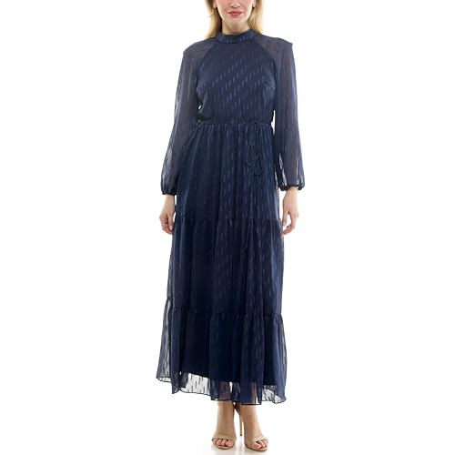 Image of Maison Tara Women's Printed Long Sleeve Maxi Dress