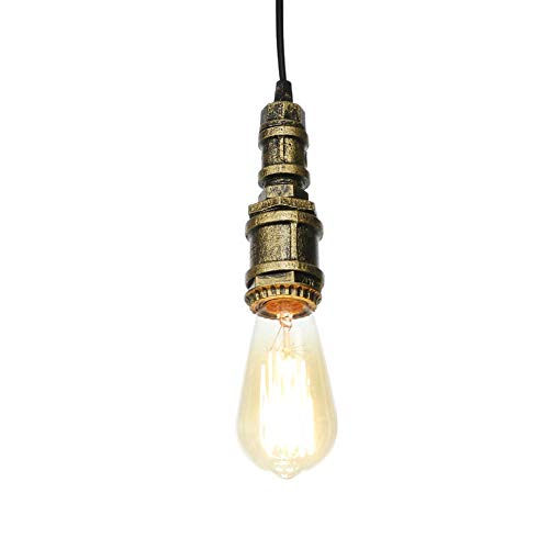 Suspension steampunk tube d'eau pour eclairage bar et restaurant retro