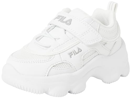 FILA Strada Dreamster Velcro TDL, Zapatillas Unisex niños, Blanco, 26 EU