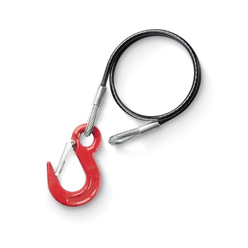 Fune di trazione for autogru in acciaio inossidabile, attrezzatura di sollevamento, fune di traino in filo di acciaio rivestito in plastica Con alta visibilità(A02-1,10M)