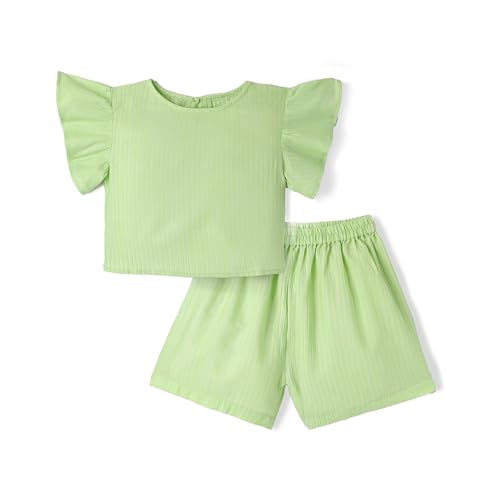 Image of Girls Premium Cotton Printed T-Shirt & Shorts Set | Summer Wear Comfortable Loungewear Clothing Set | Girls Co-Ord Set | Casual Half Sleeve Printed Top & Bottom Set
