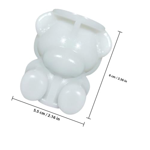 Molde de hielo silicona oso 5 piezas forma animal miniatura 2