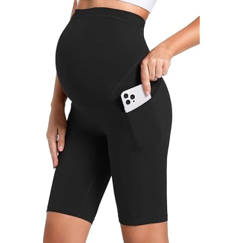 Gowjog Overbelly Maternity Biker Shorts Cover