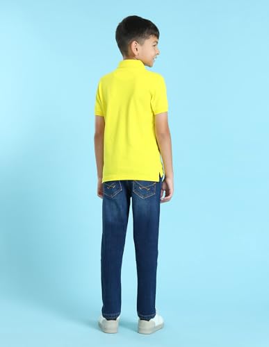 Image of U.S. Polo ASSN. Knitted Boys Polo T-Shirts - Soft Cotton Fabric, Ribbed Polo Collar, Regular Fit T Shirt for Kids
