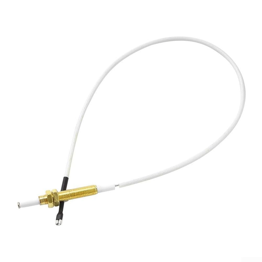 Paquete de 4 electrodos de aguja de encendido para estufa de gas, pieza de reparación de encendedor con cable para reemplazo de quemador de cocina incorporado (4)