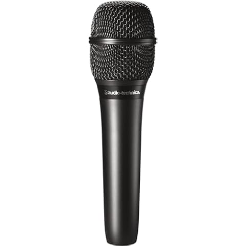 Audio-Technica 2010 Cardioid Condenser Vocal Handheld Microphone Black Cover