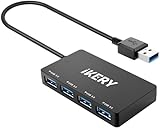 【Amazon.co.jp限定】IKERY USBハブ 4 Type‐Aポート 4in1 USB3.0 HUB 5Gbps高速データ転送 軽量 コンパクト超小型 タイプA usb拡張 増設 Windows/Mac/ChromeBook等ノートPC PS4/ PS5 対応 在宅勤務 出張外出 30cm ケーブル