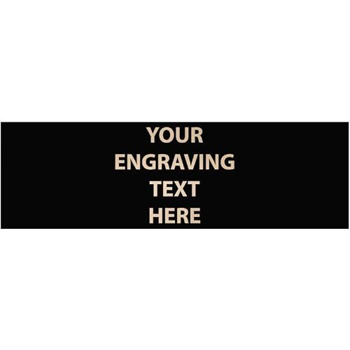 3.25" x 1" Custom Black Engraving Plate, Engraving Included